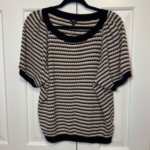 Express Short Sleeve Textured Chevron Knit Sweater sz XL